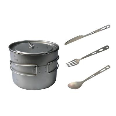 China Canteen Metal Camping Mug Eco - Friendly Lightweight Outdoor Titanium Tableware for sale