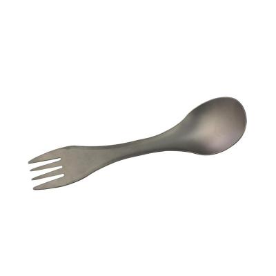 China Lightweight Lightweight Outdoor Picnic Titanium 2 Camping In 1 Spoon Titanium Spork for sale