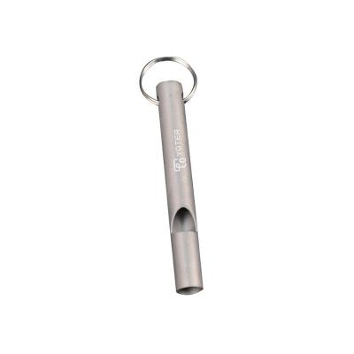 China Lightweight 120db Outdoor 5 In 1 Titanium Silver Whistle For Camping for sale