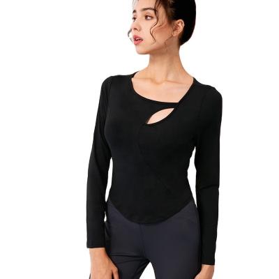 China Breathable Clothing Plus Size Gym Fitness Wear Women Sexy Moq Yoga Bottoms Long Sleeve Top for sale