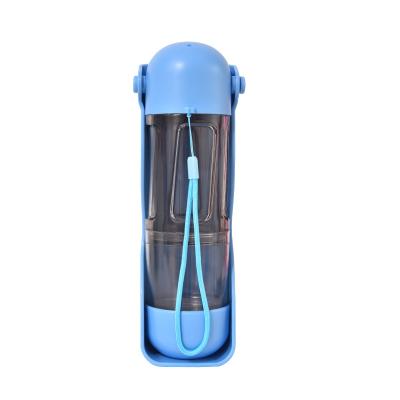 China Non-automatic Outdoor Multi-Function Outdoor Multi-Function Food Dispenser Pet Dog Travel Folding Slide Cup Pet Water Bottle for sale