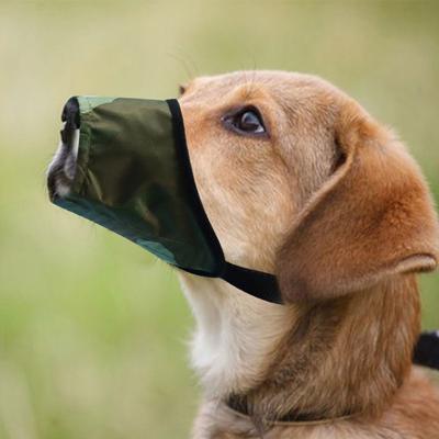 China Durable Breathable Adjustable Dog Duck Muzzle Waterproof Oxford Nylon Protect Mouth Cage Dog Muzzles for sale