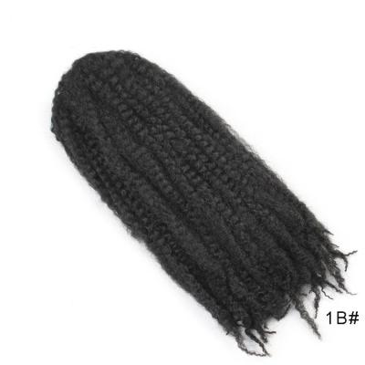 China UnionBeauty Marley Twist Hair Afro Twist Heat Resistant Synthetic Braiding Marley Curly Crochet Braids 18 Inch Soft Fluffy Synthetic Hair 100g Ombre for sale