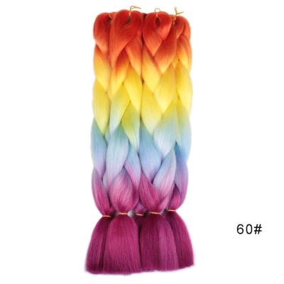 China Wholesale unionbeauty Authentic Synthetic Braiding Hair 24 Inch Hair Extension Jumbo Crochet Hooks Braid Hair Size for sale