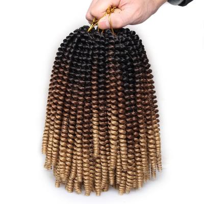 China UnionBeauty Heat Resistant Synthetic Hair Extension 16inch Afro Ombre Braids Tress Spring Twist Crochet Braid for sale