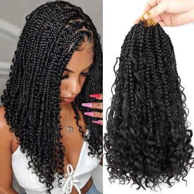 China UnionBeauty Good Quality Synthetic Boho Box Braid Hair Extension Pre-looped Boho Box Braid Crochet Hair for sale