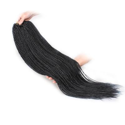 China wholesale unionbeauty Pre-looped Pre-looped Box Braids Crochet Hair Extension Black Box Braids for sale