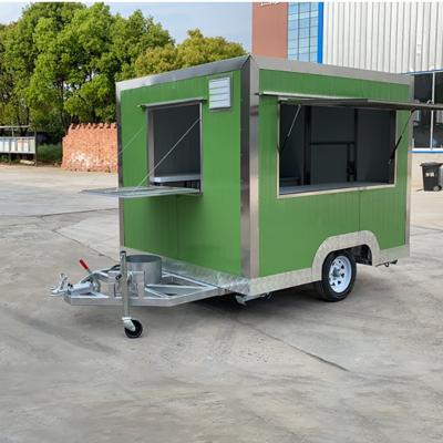 China Mobile Cannery Food Truck Dining Car Waffle Food Trailer For Hot Dog Cart Europe Sale for sale