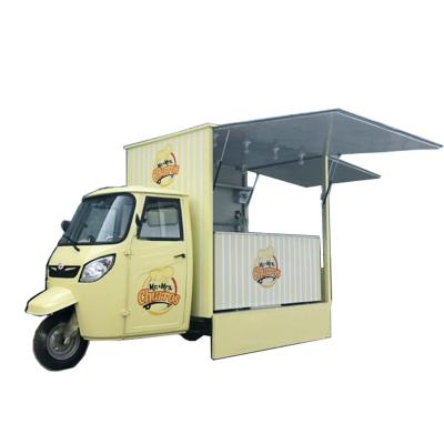 China Commercial Catering Customized Yellow Piaggio Monkey Tuk Tuk Food Truck For Ice Cream Cart Sale for sale