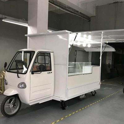 China Cannery 3 Wheel Food Truck Piaggio Monkey Tricycle Snack Cart For Sale for sale