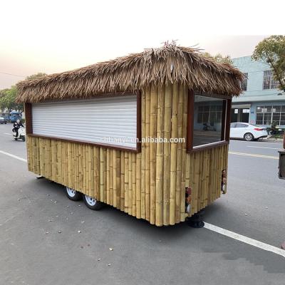 China Vegetable Processing Plant 110V or 220V Street Outdoor Mobile Bamboo Food Truck for Fried Yogurt Machine for sale