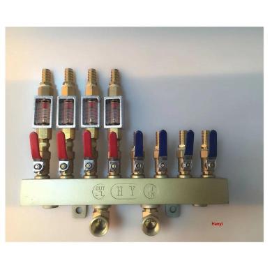 China Factory Hanyi Aluminum Brass Cooling Water Switch With 4-8 Point Manifolds 3/8PT For Mold for sale