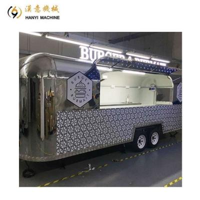 China Mobile Vegetable Processing Factory Airstream Pizza Trailers Concession Airstream Food Trailer Truck Sale for sale