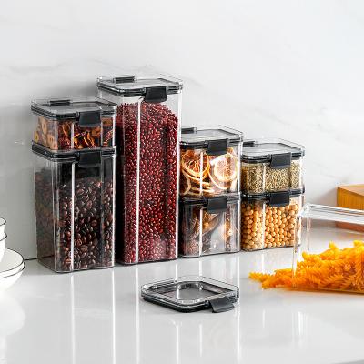 China Luxury Plastic Storage Boxes Morden Bins Rectangle Container Airtight Food Storage Containers With Lids for sale