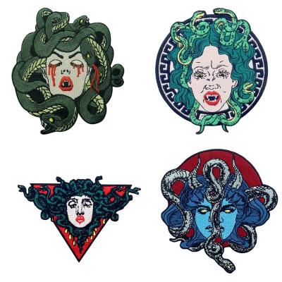 China Embird Handmade Custom Patches Appliques Iron On Sew On On Patch Embroidery Motorcycle Patch Jellyfish for sale