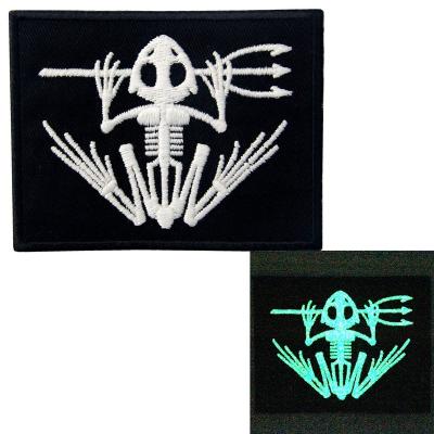 China Washable Clothing Patch Embroidery Patch Applique Patches Customized Glow In The Dark for sale