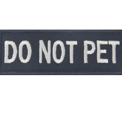 China Handmade Custom Patches Embroidery Sew On Jacket Patches DO NOT PEST CEO-Friendly Applique 3D Patch Hook And Loop Service Dog for sale