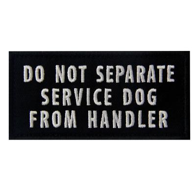 China Handmade Custom Hook & Loop Embird Patches Sew On Patch Embroidered Patch For Service Dog Vests Belts for sale