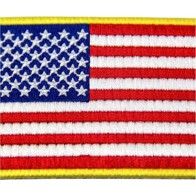 China 3D Embroidered Badges Factory Price National Flag On Store Custom Embroidered Patch for sale