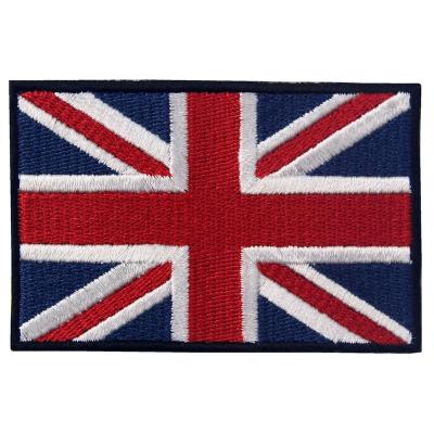 China Handmade Embroidered Country Flag Patch Badges Iron On Sew On Stick On Embroidery Patch UK England for sale