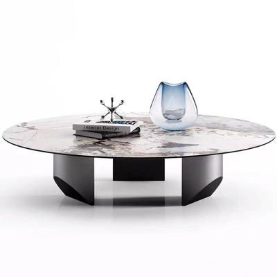 China Modern High-quality luxury coffee table modern living room furniture style marble table top stainless steel coffee table for sale