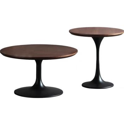 China Modern Cafe Shop Stainless Steel Table Restaurant Furniture Tulip Design Small Marble Top Waiting Room Table for sale