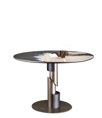 China Modern Stainless steel lipstick design table base leg hotel bar meeting table latest design for sale