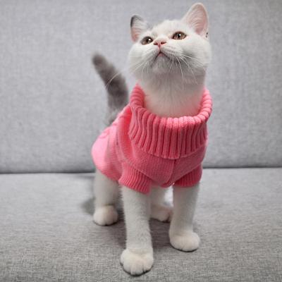 China Cat Knitted Sweater Warm Sweater Shirt QUICK DRY Kitten Clothes Knitted Sweater For Cats Jumper Puppy Pug Coat Clothes for sale