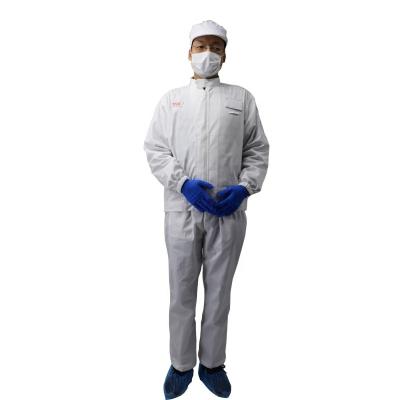 China Food Processing Waterproof And Oilproof Breathable Coveralls Food Uniform for sale