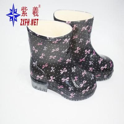 China High Quality PVC Fashion PVC Rain Boots Plus Velvet Rain Boots for sale