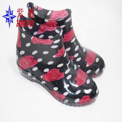 China Wholesale Custom Colorful Printed Popular Rubber Rain Boots Durable Decorative Waterproof Rain Shoes for sale