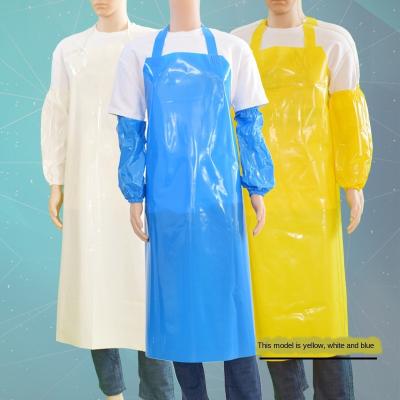 China Waterproof Apron Resin TPU Polymi Oil Sleeves Waterproof Oil Proof Antifouling No Harsh No Smell Food Apron Waterproof Sheath for sale