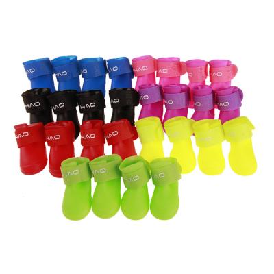 China Sustainable Rain Boots Candy Colors Retro Dog Shoes Dog Boots Non-Slip Waterproof Shoes Dog Shoes for sale