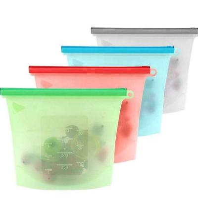 China Eco Friendly Sustainable Food Organizer Foldable Storage Bag Silicone Bags Reusable Storage for sale