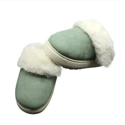 China Winter Comfortable Warm Sheepskin Fluffy Slippers For Women Flat Slipper Cheap Slipper for sale