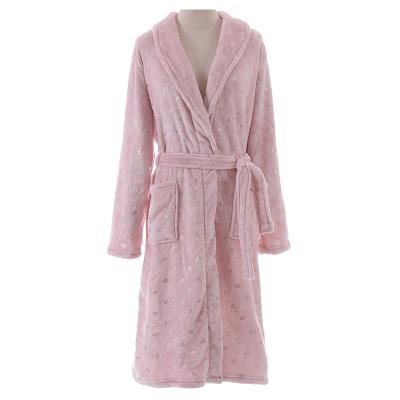 China Fashion Winter Microfiber Four Seasons Flannel Fleece Bathrobe Ladies Home Bathrobes for sale