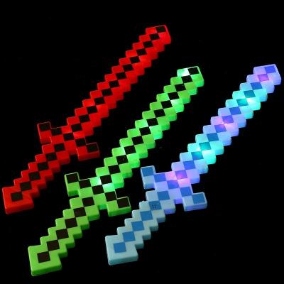 China Flashing Led Module Wars Lightsaber Galaxy Light Sword Light Up Mosaic Pixel Sword with Sound Flashing Light Saber for Kids for sale