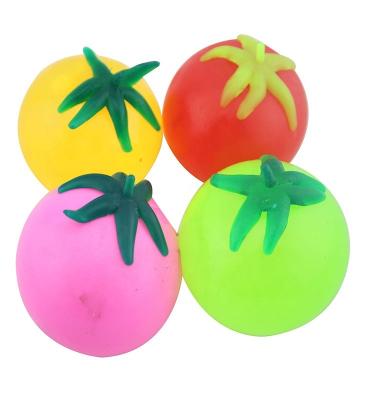 China Funny Educational Toy Hot Selling High Quality Funny Environmental-Friendly Colorful TPR Squishy Tomato Smash Water Ball Toy for sale