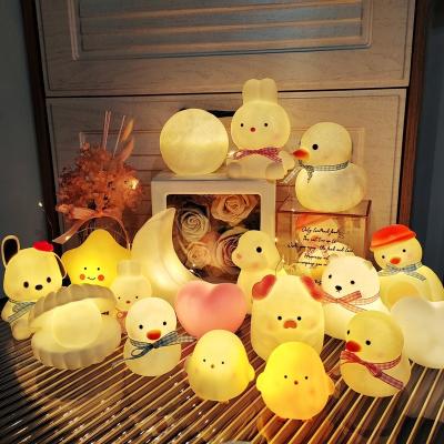 China PVC Led small night light duck cartoon ins creative night light for sale