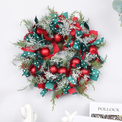 China Christmas Day Decoratiom Spot Christmas decorations Nordic style Christmas ball ribbon garland Home wall hanging door ornaments for sale