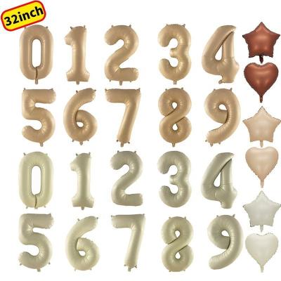 China Festival Decoration Best Selling Large Size 32 Inch Aluminum Foil Arabic Numerals Balloon Number Foil Balloons For Party Decor for sale