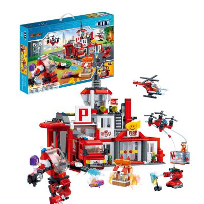 China B7130 BanBao Fire Rescue Toy Building Blocks Fire Series Educational Plastic Building Bricks Toys Building Blocks for sale