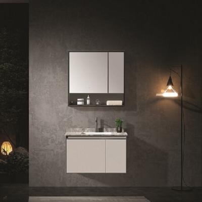 China Modern Multifunction Smart Bathroom Mirror Ceramic Washbasin stainless steel Aluminum Bathroom Cabinet for sale