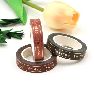 China Wholesale custom washi tape vintage gold foil waterproof washi tape set for sale