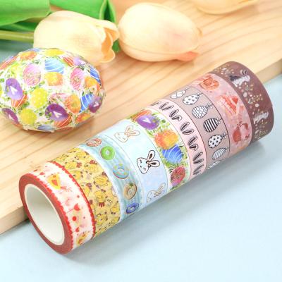 China 2021 Waterproof Easter Series CMYK Gold Foil Washi Tape for sale