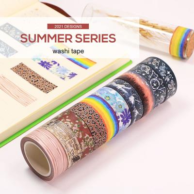 China Wholesale Hot Manzawa Style Waterproof Printed Custom Decoration Washi Paper Tape Washi Tape Making for sale