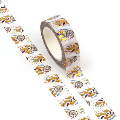 China Wholesale Waterproof Custom Dream Gold Foil CMYK Manzawa Washi Net Tape 15mm x 10m Crochet Hook for sale