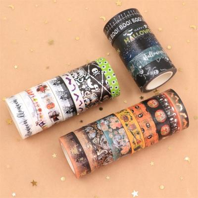 China Custom gold foil Halloween washi tape waterproof desgin new washi tape for sale