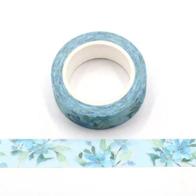 China Waterproof Craft Blue Flower Fantasy Movie Instant Washi Tape for sale