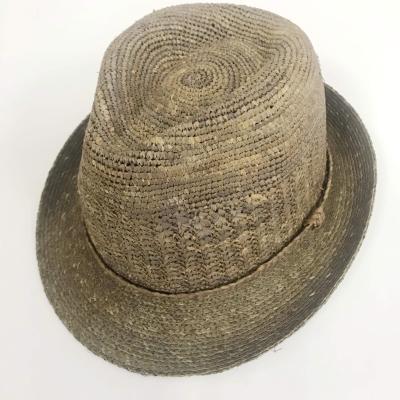 China Custom Made Picture Raffia High Quality Straw Wholesale Fedora Hats Panama Hats Trilby Hats for sale